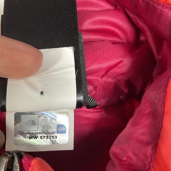 THE NORTH FACE Puffer Jacket Coat 700 Down Filled Orange Pink Size XS - Picture 10 of 15